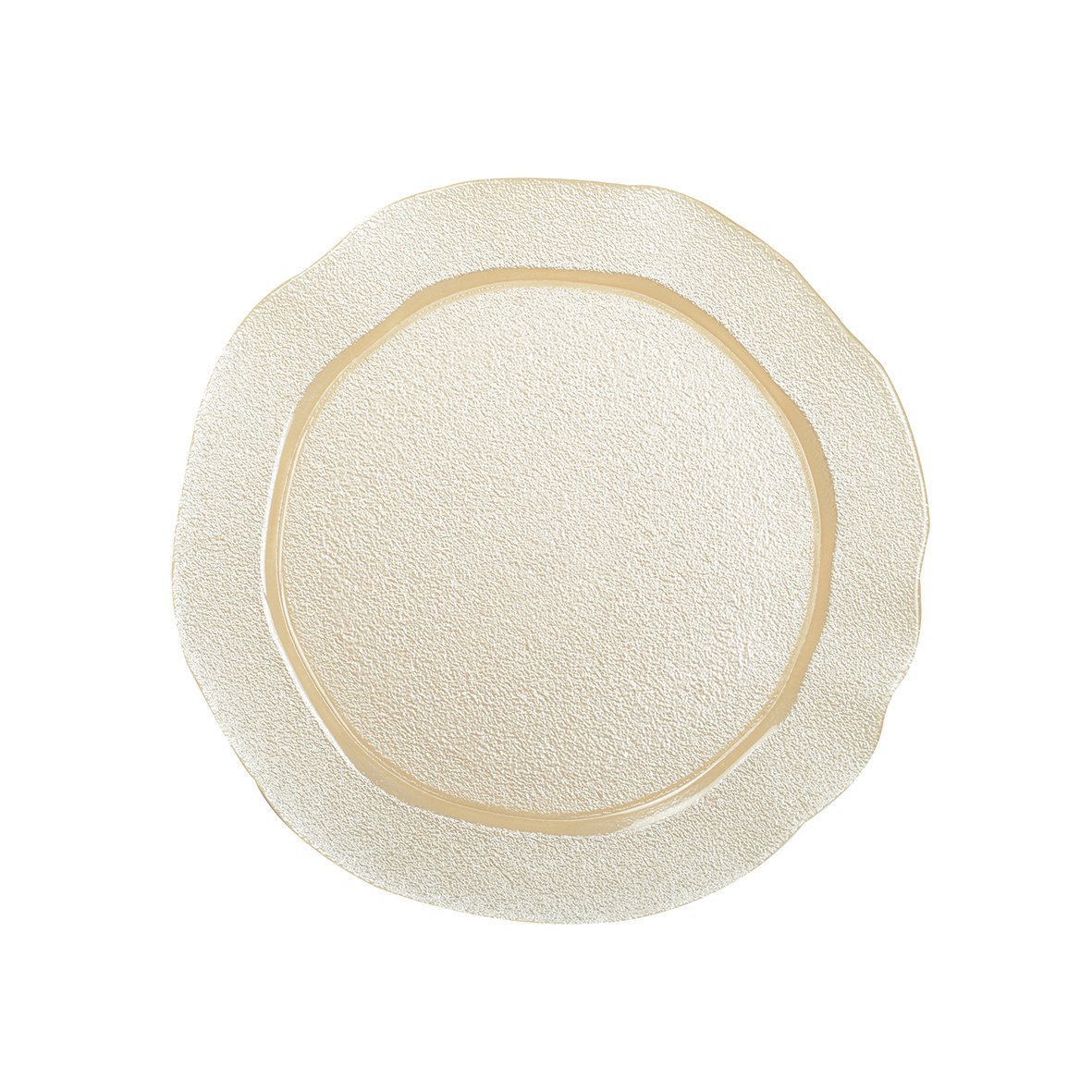 Vanilla Glass Plate – Flower Design for Stylish Dining - CozyVibe.eu